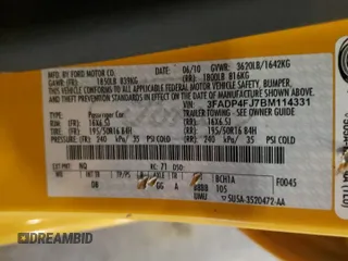 2011 Ford Fiesta SES with VIN 3FADP4FJ7BM114331, listed as a Copart auction lot 52442425 with 54,756 mi miles and Salvage Title. Bid and sale history available at carsss.com. Image 12.