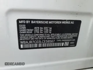 2020 BMW 5 Series 530i xDrive z VIN WBAJR7C03LCE58567, wystawiony jako Copart lot #52381325 z przebiegiem 27 309 mil mil oraz Szkoda całkowita • Salvage title. Historia ofert i sprzedaży dostępna na DreamBid. Obrazek 14.
