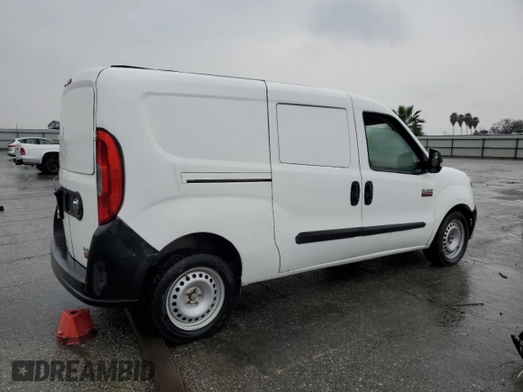 2019 Ram ProMaster City Cargo Tradesman with VIN ZFBHRFABXK6M14451, listed as a Copart auction lot 45408795 with 224,365 mi miles and Salvage title. Bid and sale history available at DreamBid. Image 3.