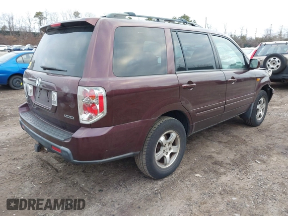 2007 Honda Pilot EX-L with VIN 2HKYF18547H540634, listed as a IAAI auction lot 41794248 with 162,983 mi miles. Bid and sale history available at carsss.com. Image 4.