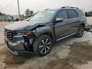 2025 Honda Pilot Touring with VIN 5FNYG1H78SB071960, listed as a Copart auction lot 59090725 with 13,497 mi miles and Salvage title. Bid and sale history available at DreamBid. Image 1.