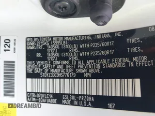 2017 Toyota Sienna XLE Auto Access Seat с VIN 5TDYZ3DC9HS776179, выставлен на аукционе IAAI как лот 42278582 с пробегом 74 648 миль миль и . История ставок и продаж доступна на DreamBid. Изображение 9.