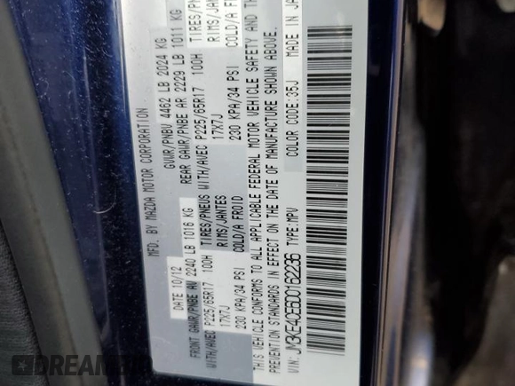 2013 Mazda CX-5 Touring with VIN JM3KE4CE6D0162236, listed as a Copart auction lot 46352785 with 150,588 mi miles and Salvage Title. Bid and sale history available at carsss.com. Image 12.