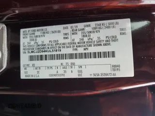 2019 Lincoln MKC Select with VIN 5LMCJ2D94KUL51819, listed as a Copart auction lot 66300324 with 69,619 mi miles and Salvage Title. Bid and sale history available at carsss.com. Image 13.