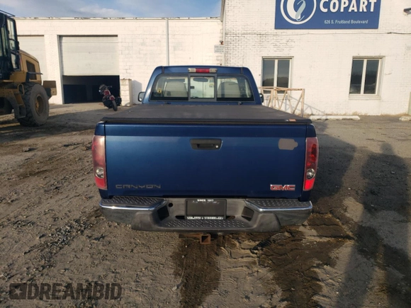 2005 GMC Canyon SL Z85 with VIN 1GTCS148858240144, listed as a Copart auction lot 43512705 with 0 mi miles and Clean Title. Bid and sale history available at carsss.com. Image 6.