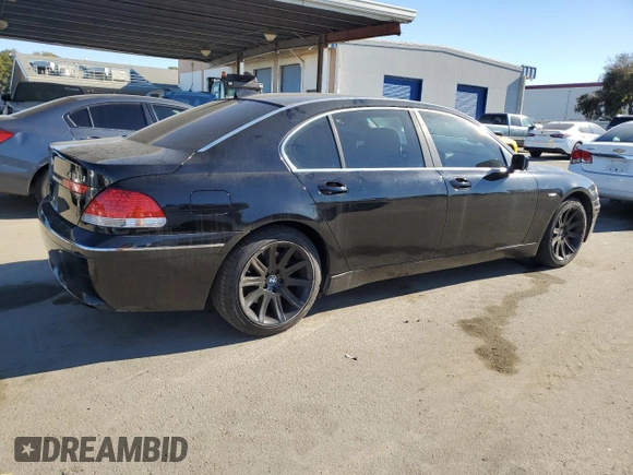 2004 BMW 7 Series 745Li with VIN WBAGN63444DS47874, listed as a Copart auction lot 88582125 with 172,419 mi miles and Clean title. Bid and sale history available at DreamBid. Image 3.
