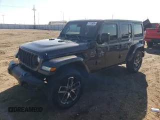 2024 Jeep Wrangler Sport S z VIN 1C4RJXN68RW206736, wystawiony jako Copart lot #77133624 z przebiegiem 7 102 mil mil oraz Szkoda całkowita • Salvage title. Historia ofert i sprzedaży dostępna na DreamBid. Obrazek 1.