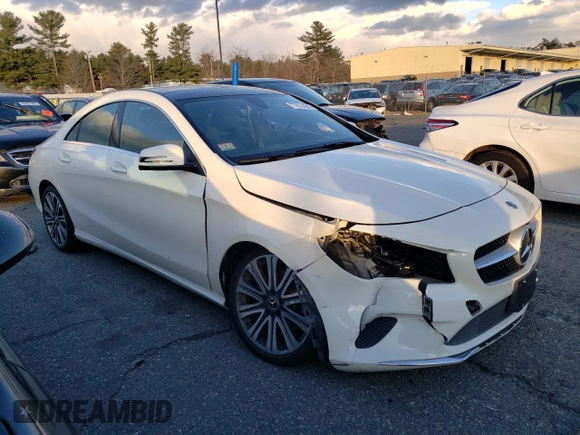 2018 Mercedes-Benz CLA 250 with VIN WDDSJ4GB6JN576724, listed as a Copart auction lot 77612493 with 40,638 mi miles and . Bid and sale history available at DreamBid. Image 4.