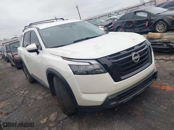 2024 Nissan Pathfinder SV with VIN 5N1DR3BA0RC223693, listed as a IAAI auction lot 41630868 with 12,742 mi miles. Bid and sale history available at carsss.com. Image 1.