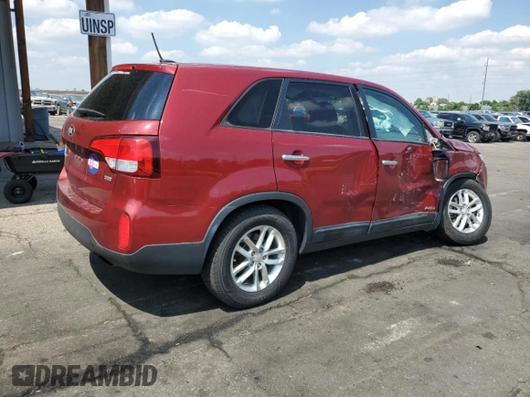 2015 Kia Sorento LX with VIN 5XYKTCA68FG608596, listed as a Copart auction lot 63098115 with 71,648 mi miles and Salvage title. Bid and sale history available at DreamBid. Image 3.