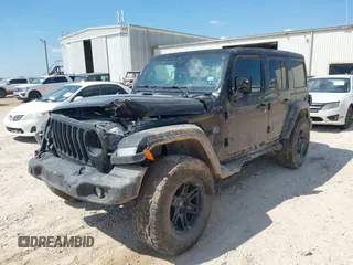 2022 Jeep Wrangler Unlimited Sport with VIN 1C4HJXDG7NW120432, listed as a IAAI auction lot 40498948 with 11,235 mi miles and . Bid and sale history available at DreamBid. Image 18.