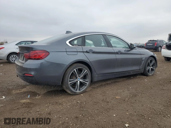 2020 BMW 4 Series 430i xDrive with VIN WBA4J3C00LBL11929, listed as a Copart auction lot 52501055 with 141,791 mi miles and Salvage title. Bid and sale history available at DreamBid. Image 3.