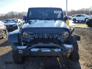 2014 Jeep Wrangler Sahara with VIN 1C4AJWBG9EL102983, listed as a Copart auction lot 84501554 with 120,372 mi miles and Salvage Title. Bid and sale history available at DreamBid. Image 5.