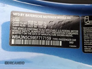 2014 BMW 4 Series 428i xDrive with VIN WBA3N5C59EF717159, listed as a Copart auction lot 44918735 with 86,101 mi miles and Salvage Title. Bid and sale history available at DreamBid. Image 12.