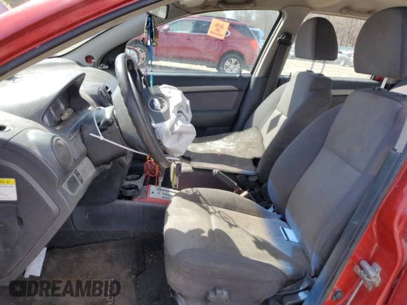 2009 Chevrolet Aveo 1LT with VIN KL1TD66EX9B301097, listed as a Copart auction lot 49600825 with 130,399 mi miles and Salvage title. Bid and sale history available at DreamBid. Image 7.