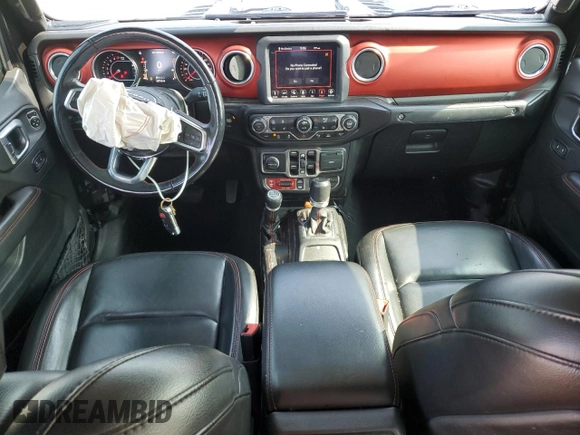 2020 Jeep Gladiator Rubicon with VIN 1C6JJTBG2LL166964, listed as a Copart auction lot 58041945 with 62,716 mi miles and Salvage title. Bid and sale history available at DreamBid. Image 8.