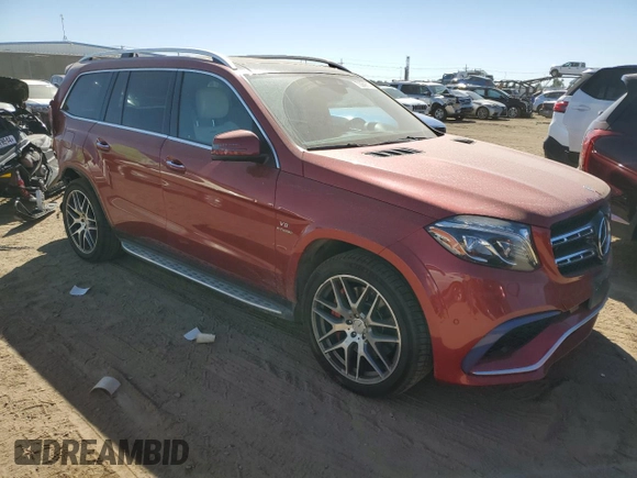 2017 Mercedes-Benz GLS with VIN 4JGDF7FE5HA747039, listed as a Copart auction lot 72268614 with 35,573 mi miles and Salvage Title. Bid and sale history available at carsss.com. Image 4.