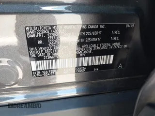 2019 Toyota RAV4 Hybrid LE with VIN 2T3MWRFV7KW006027, listed as a IAAI auction lot 42397600 with 67,205 mi miles and . Bid and sale history available at DreamBid. Image 9.