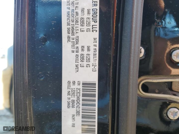 2014 Dodge Charger Police with VIN 2C3CDXAGXEH213891, listed as a Copart auction lot 54361395 with 156,063 mi miles and Non Repairable. Bid and sale history available at carsss.com. Image 12.