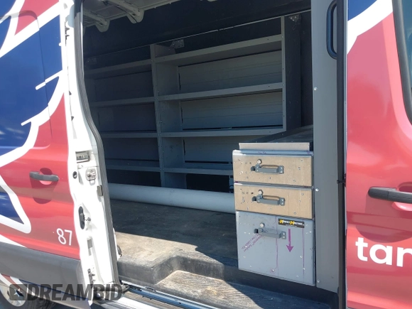 2020 Ford Transit Cargo with VIN 1FTBW3X8XLKB01219, listed as a IAAI auction lot 40268320 with 53,863 mi miles and . Bid and sale history available at DreamBid. Image 8.