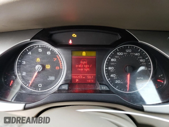 2010 Audi A4 2.0T Premium with VIN WAUAFAFL2AN008774, listed as a Copart auction lot 42754175 with 166,259 mi miles and Salvage Title. Bid and sale history available at carsss.com. Image 9.