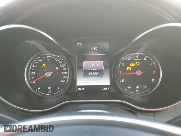 2017 Mercedes-Benz C 300 with VIN WDDWJ4JB9HF475756, listed as a Copart auction lot 47280885 with 93,585 mi miles and Salvage Title. Bid and sale history available at DreamBid. Image 9.