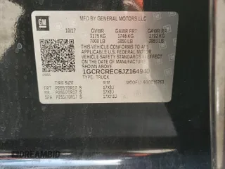 2018 Chevrolet Silverado 1500 LT with VIN 1GCRCREC6JZ164940, listed as a Copart auction lot 54004075 with 109,116 mi miles and Salvage Title. Bid and sale history available at DreamBid. Image 12.