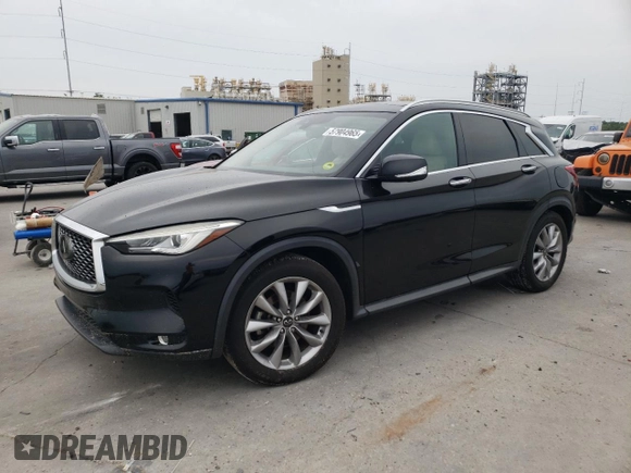 2020 Infiniti QX50 Luxe with VIN 3PCAJ5M14LF102151, listed as a Copart auction lot 57904965 with 52,116 mi miles and Salvage title. Bid and sale history available at DreamBid. Image 1.