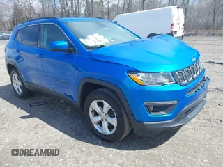 2018 Jeep Compass Latitude z VIN 3C4NJDBB4JT117626, wystawiony jako IAAI lot #42038543 z przebiegiem 90 540 mil mil oraz . Historia ofert i sprzedaży dostępna na DreamBid. Obrazek 1.