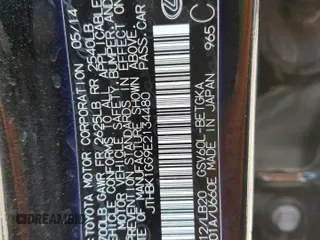 2014 Lexus ES 330 z VIN JTHBK1GG9E2134480, wystawiony jako Copart lot #51604485 z przebiegiem 77 186 mil mil oraz Szkoda całkowita • Salvage title. Historia ofert i sprzedaży dostępna na DreamBid. Obrazek 14.