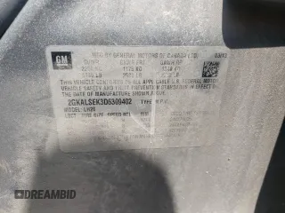2013 GMC Terrain SLE with VIN 2GKALSEK3D6309402, listed as a Copart auction lot 59613545 with 281,160 mi miles and Salvage title. Bid and sale history available at DreamBid. Image 13.