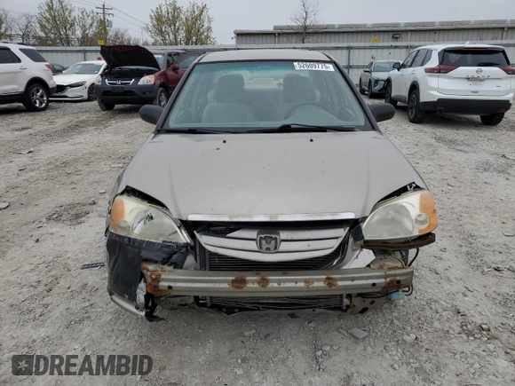 2003 Honda Civic LX with VIN 2HGES16553H531785, listed as a Copart auction lot 52609775 with 269,659 mi miles and Salvage Title. Bid and sale history available at DreamBid. Image 5.