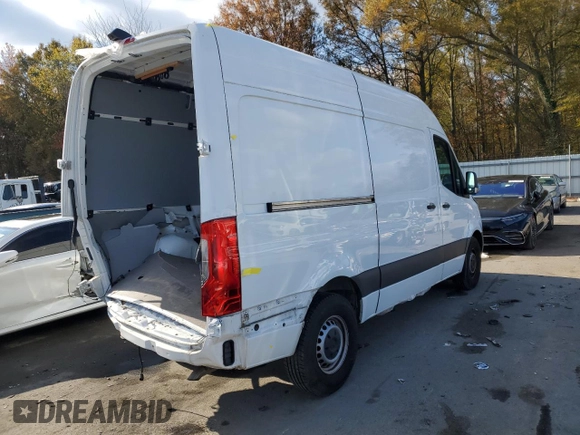 2021 Mercedes-Benz Sprinter Cargo with VIN W1Y4EBHY3MT057270, listed as a Copart auction lot 74331543 with 24,446 mi miles and . Bid and sale history available at carsss.com. Image 3.