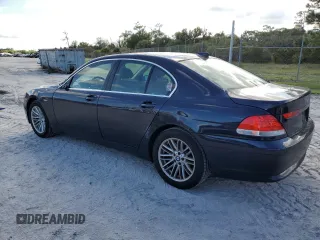 2005 BMW 7 Series 745i with VIN WBAGL63545DP75494, listed as a Copart auction lot 72359904 with 143,878 mi miles and Salvage title. Bid and sale history available at DreamBid. Image 2.