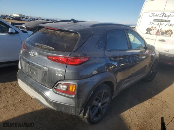2019 Hyundai Kona Limited with VIN KM8K3CA58KU245941, listed as a Copart auction lot 49660465 with 66,806 mi miles and Salvage Title. Bid and sale history available at carsss.com. Image 3.