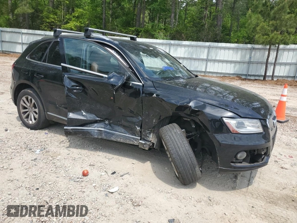 2013 Audi Q5 Premium with VIN WA1CFAFP8DA059460, listed as a Copart auction lot 54691185 with Not provided miles and Salvage title. Bid and sale history available at DreamBid. Image 4.