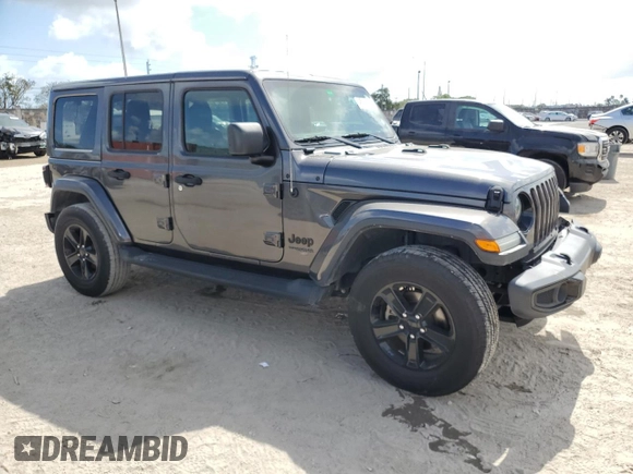 2020 Jeep Wrangler Unlimited Sahara High Altitude with VIN 1C4HJXEG6LW286324, listed as a Copart auction lot 45111415 with 46,984 mi miles and Non repairable. Bid and sale history available at DreamBid. Image 4.