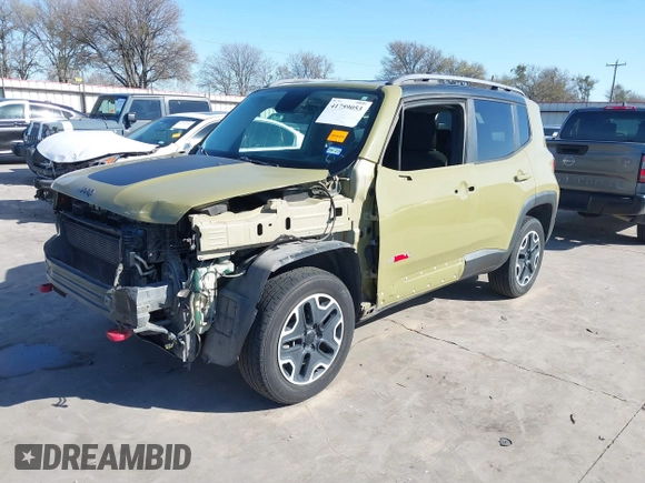 2015 Jeep Renegade Trailhawk with VIN ZACCJBCT6FPC11721, listed as a IAAI auction lot 41759053 with 95,499 mi miles and . Bid and sale history available at DreamBid. Image 22.