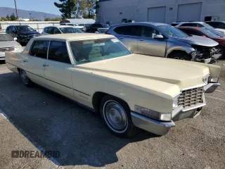 1969 Cadillac Fleetwood z VIN P9296258, wystawiony jako Copart lot #44472325 z przebiegiem 45 798 mil mil oraz Czysty tytuł • Clean title. Historia ofert i sprzedaży dostępna na DreamBid. Obrazek 4.