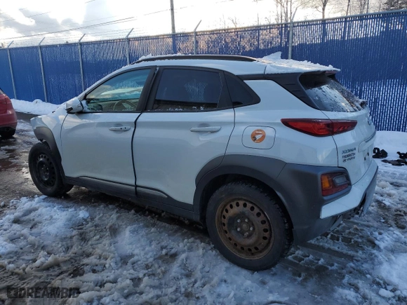 2020 Hyundai Kona Ultimate with VIN KM8K5CA50LU452092, listed as a Copart auction lot 44326495 with 91,181 mi miles and Non Repairable. Bid and sale history available at carsss.com. Image 2.