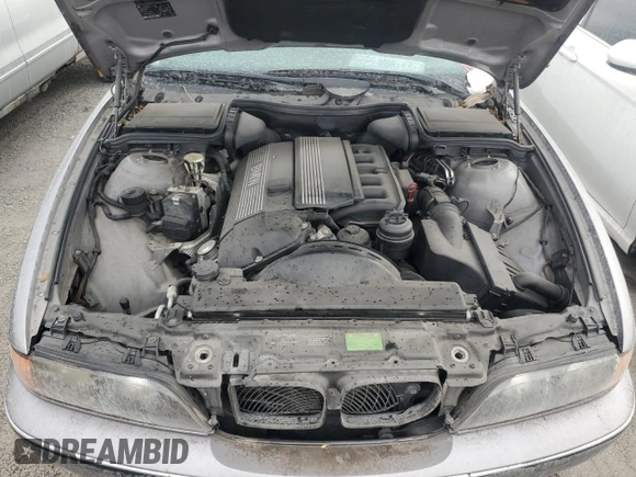 2000 BMW 5 Series 528iAt with VIN WBADP6345YBV63945, listed as a Copart auction lot 76298424 with 0 mi miles and Salvage Title. Bid and sale history available at carsss.com. Image 11.