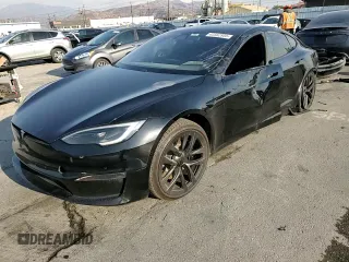 2022 Tesla Model S with VIN 5YJSA1E51NF482745, listed as a Copart auction lot 42562955 with 75,573 mi miles and Salvage Title. Bid and sale history available at DreamBid. Image 11.