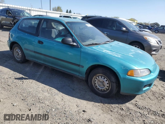 1993 Honda Civic with VIN 2HGEH2463PH502999, listed as a Copart auction lot 48812785 with 255,945 mi miles and Clean title. Bid and sale history available at DreamBid. Image 4.