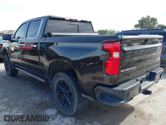2019 Chevrolet Silverado 1500 High Country with VIN 1GCUYHELXKZ323675, listed as a IAAI auction lot 41296454 with 102,107 mi miles. Bid and sale history available at carsss.com. Image 3.