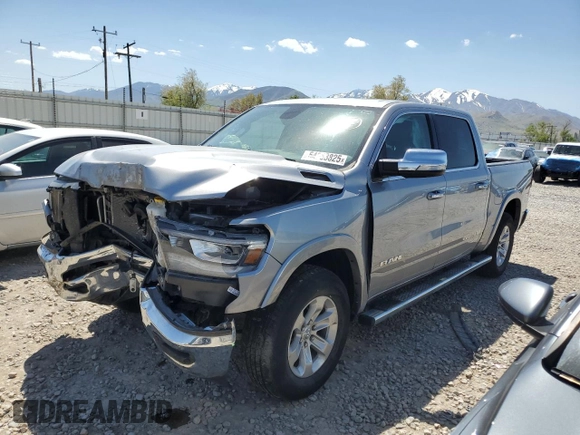 2020 Ram 1500 Laramie with VIN 1C6SRFJT8LN326685, listed as a Copart auction lot 54563825 with 21,246 mi miles and Salvage title. Bid and sale history available at DreamBid. Image 1.