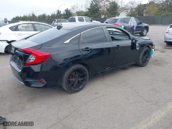 2019 Honda Civic Sedan LX with VIN 2HGFC2F65KH520171, listed as a IAAI auction lot 41725830 with 107,558 mi miles. Bid and sale history available at carsss.com. Image 4.