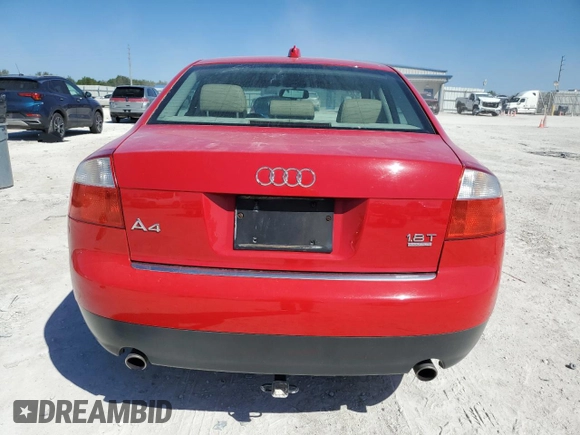 2004 Audi A4 1.8T with VIN WAULC68E14A033951, listed as a Copart auction lot 48209235 with 146,436 mi miles and Salvage Title. Bid and sale history available at carsss.com. Image 6.