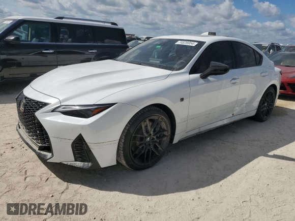 2024 Lexus IS with VIN JTHAP1D25R5005615, listed as a Copart auction lot 74526954 with 3,394 mi miles and Non Repairable. Bid and sale history available at carsss.com. Image 1.