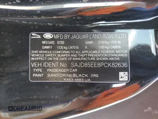 2023 Jaguar F-Type with VIN SAJD85EE8PCK82636, listed as a Copart auction lot 65414134 with Not Provided miles and Salvage Title. Bid and sale history available at DreamBid. Image 12.