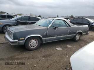 1985 Chevrolet El Camino with VIN 3GCCW80H9FS915947, listed as a Copart auction lot 84659344 with 38,549 mi miles and Salvage Title. Bid and sale history available at carsss.com. Image 1.